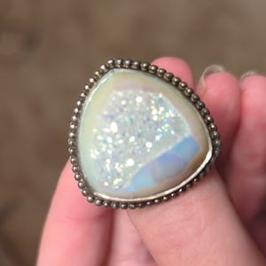 Druzy Quarts ring size 7 😍